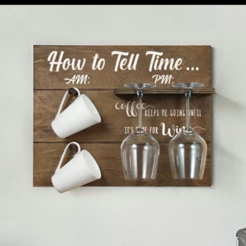 New- Wine and coffee mug holder